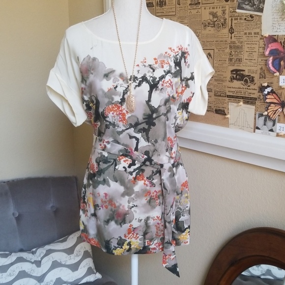Anthropologie Tops - Anthropologie Maeve Paradise Ascending Blouse - S